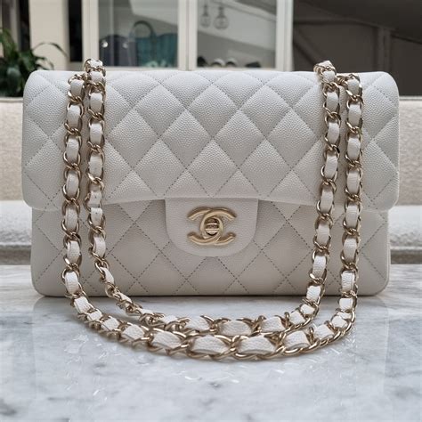 chanel classic white|chanel classic flap medium price.